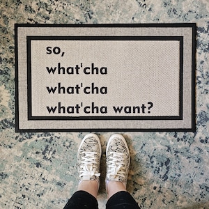 Beastie Boys Whatcha Want Funny Door Mat Heavy Duty No Peeling or Mess Rubber No Slip Back 18x30