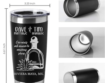 DMB Tequila Dave Matthews and Tim Reynold Mexico Laser Engraved Tumbler Cup Year will be updated