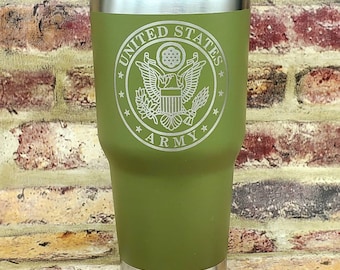 Army Laser Engraved Insulated Laser Engraved Tumber