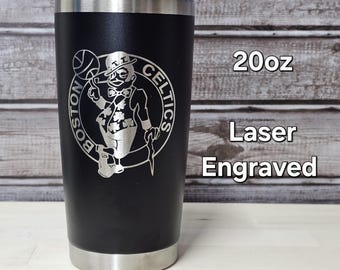 Vaso grabado con láser de los Boston Celtics