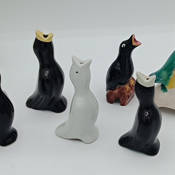Vintage Flock of Pie Birds; Individual or Collection; Pie Funnel; Pie Vent; Pie Chimney; Pie Whistle; Japan and U.S.A; Circa 1950-70s