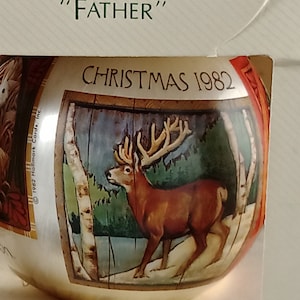 Vintage Hallmark Keepsake Ornament; &quot;FATHER&quot; Christmas Ornament in Original Box; Dated 1982; Made in USA