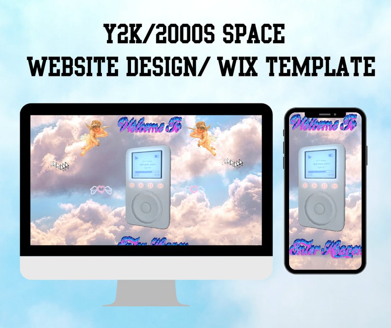 Y2K 2000s Website Template Design for Etsy Y2K 2000s Website Template Design for Etsy
