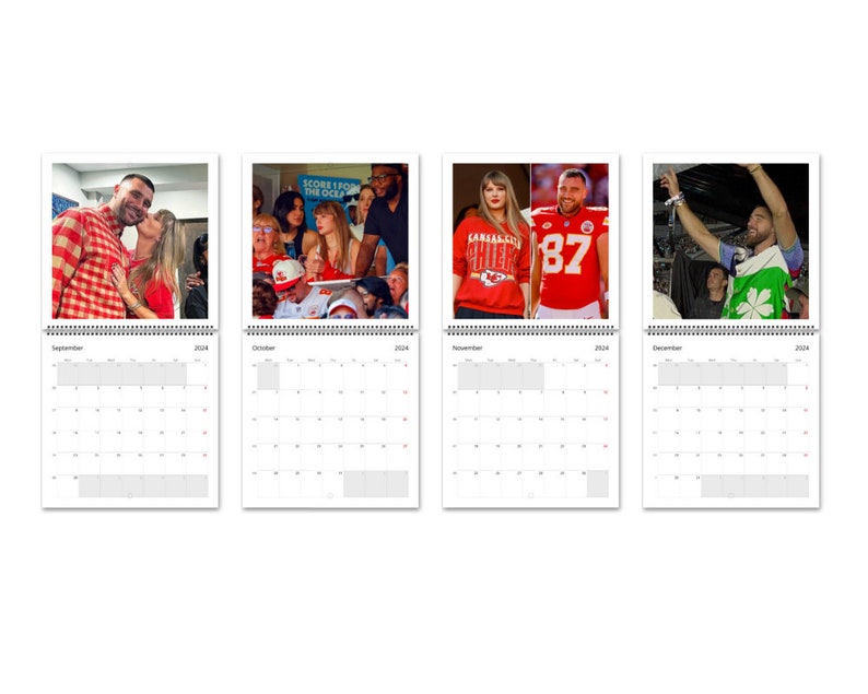 Travis and Taylor 2025 Calendar, Swift, Kelce, Chiefs, Eras Tour, Gift