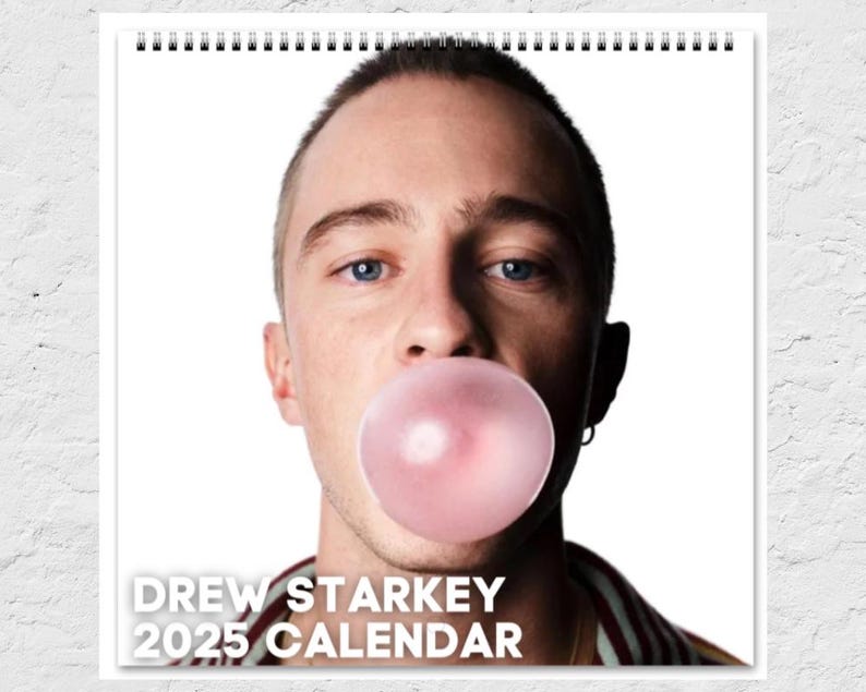 2025 Drew Starkey Calendar OBX Star Monthly Photos & Dates Perfect Gift