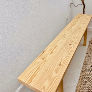Solid wood, modern, minimalist, entry bench, traditional wood joinery