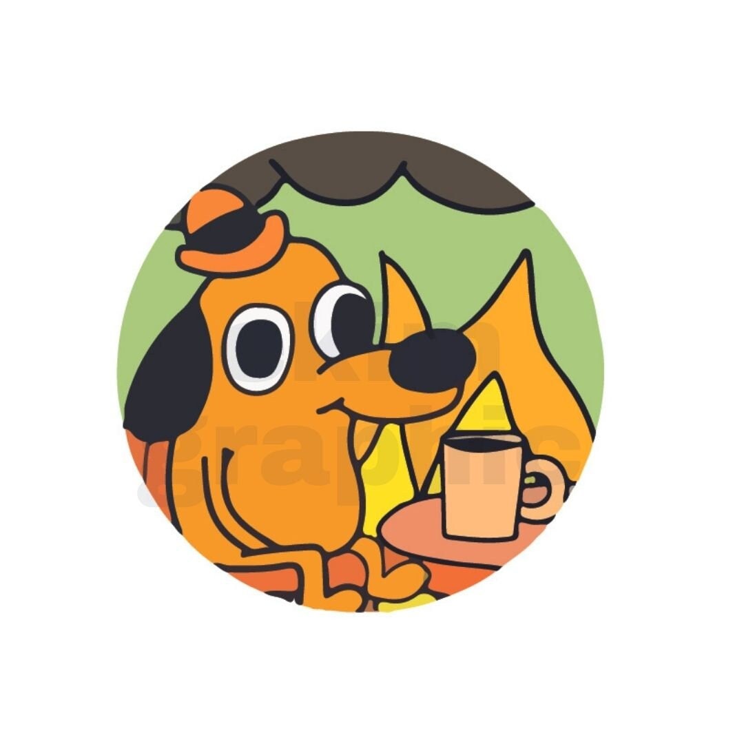 This is Fine dog Enamel Pin – TeacherMisery