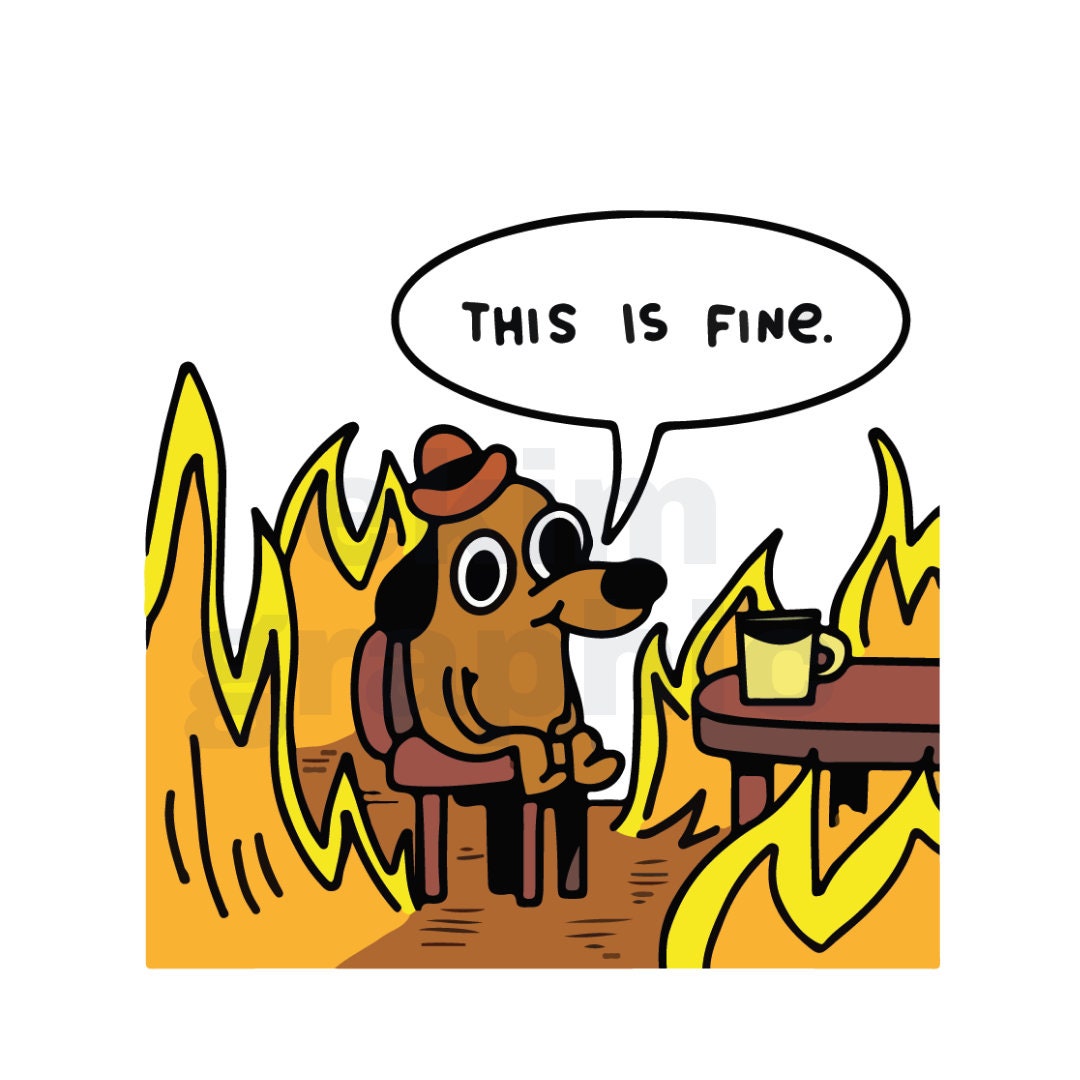 This Is Fine Dog Meme Shirt