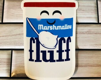 Weather Proof Marshmallow Fluff bumper sticker, for cars. Best gift, windshield or car bumper. Gifts for teens, birthdays. Car present