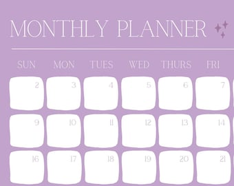Purple Calendar | Etsy