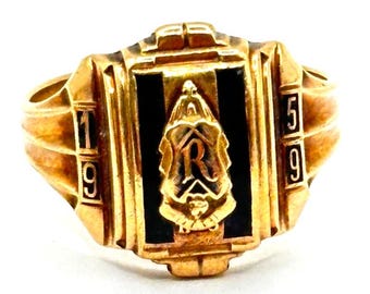 Vintage 10k Tricolor Gold 1948 Class Ring, Size 6 - Etsy