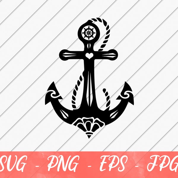 Anchor SVG, Cruise Vacation, Lakehouse Decor, Vacation SVG, SVG File for Cricut or Silhouette, Digital Download