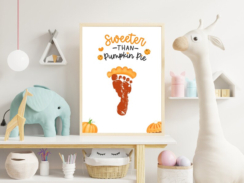 Sweeter Than Pumpkin Pie Footprint Art Craft Thanksgiving Etsy sweeter-than-pumpkin-pie-footprint-art-craft-thanksgiving-etsy