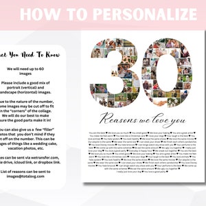 30 Reasons We Love You Custom Photo Collage, Why I Love You Picture ...