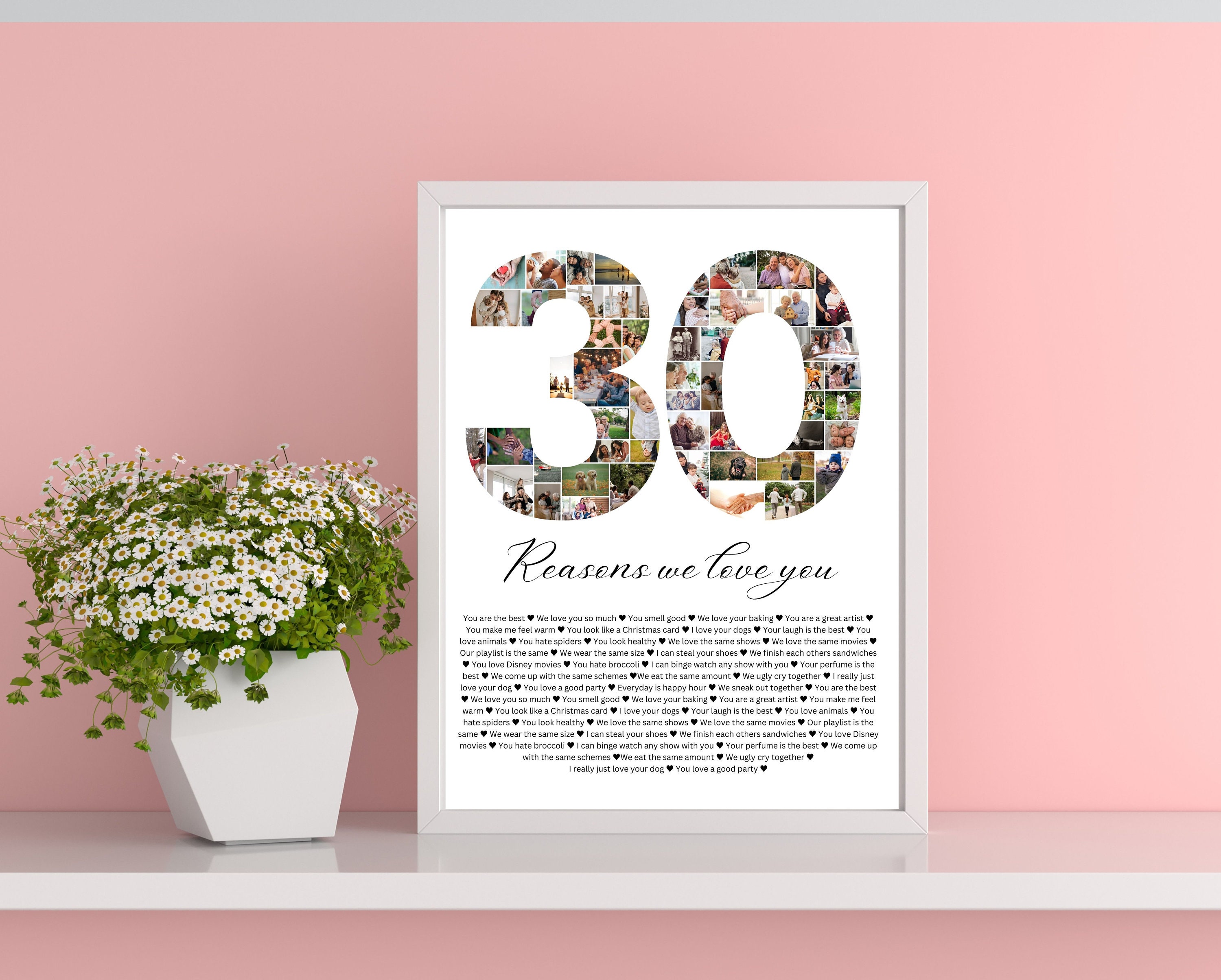 30 Reasons We Love You Custom Photo Collage, Why I Love You Picture ...