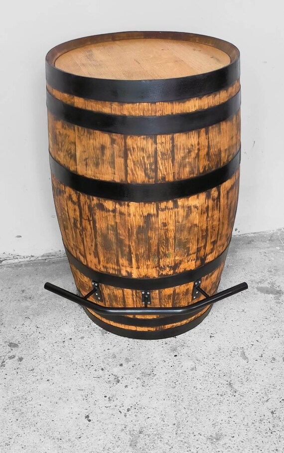Whisky Barrel Table With Foot Rest Drinks Table Rustic Etsy UK
