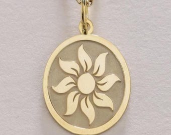Sun Halskette 925 Sterling Silber Anhänger für Frauen - Minimalist Solar Symbol Silber Schmuck, Sonnenschein Charm, Geburtstagsgeschenk für Sie