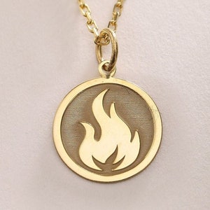 Fire  Silver Pendant , Silver Fire  Necklace , Fire  Charm Silver ,Angel Silver Jewelry , Silver Gift , Silver Pendant Gift ,Birthday gift