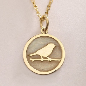 Bird on Branch Pendant , Silver Bird Necklace , Bird Charm , Cute Bird Silver Jewelry , Silver Gift , Silver Pendant Gift ,Birthday Gift