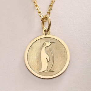Penguin Pendant , Silver Penguin Necklace , Penguin Charm , Penguin Animal Pendant , Bird Pendant , Silver Pendant Gift , Birthday Gift