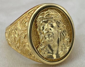 Jesus ring sale gold