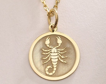 Skorpionhänge, Silverskorpionhalsband, Skorpionberlock, Skorpionastrologismycken, Silvergåva, Silverhängegåva, Födelsedagspresent