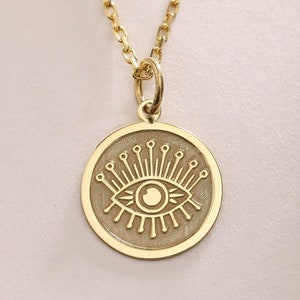 Eye Silver Pendant , Silver Eye Necklace , Evil Eye Charm Silver , Eye Silver Jewelry , Silver Gift , Silver Pendant Gift , Birthday Gift