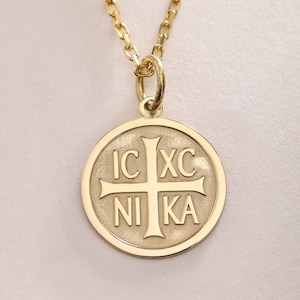 Cross Silver Pendant , Silver ICXC NIKA Cross Necklace , Cross Charm ,Greek Orthodox Jewelry ,Silver Gift ,Christian Mourning ,Birthday Gift