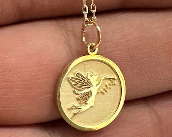 Colgante de plata de hadas, Collar de hadas de plata, Amuleto de hadas de plata, Joyería de plata de ángel, Regalo de plata, Regalo colgante de plata, Regalo de cumpleaños 1