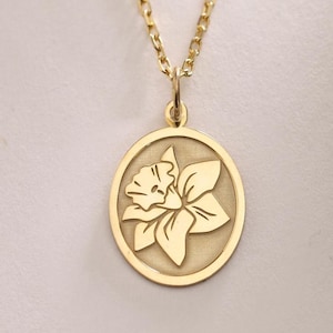 Narcissus Flower Silver Pendant ,Silver Narcissus Flower Necklace , Narcissus Flower Charm Silver  ,Silver Pendant Gift , Birthday gift