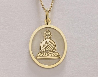 Colgante de Buda de plata, collar de Buda de plata, dije de Buda de plata, joyería de Buda de plata, regalo de plata, regalo de colgante de plata, regalo de cumpleaños