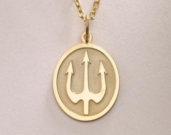 Trident Silver Pendant ,Silver Trident Necklace , Trident Charm Silver , Trident Silver Jewelry  ,Silver Pendant Gift ,Birthday gift