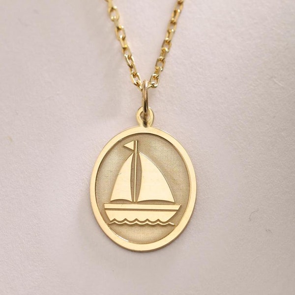 Colgante de plata con forma de barco, collar de plata con forma de barco, dije de plata con forma de barco, joyería de plata con forma de barco, colgante de plata de regalo, regalo de cumpleaños