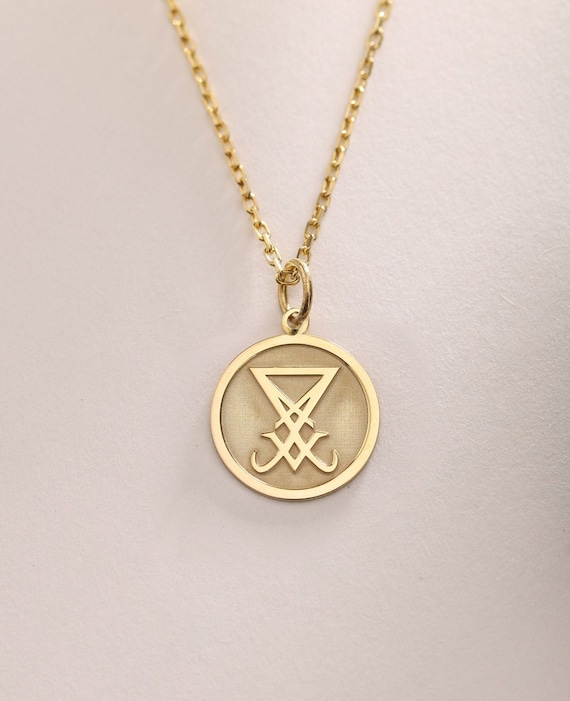 Sigil of Lucifer Silver Pendant , Silver Seal of Satan Necklace , Lucifers Pendant , Satan Necklace , Silver Pendant Gift , Birthday Gift