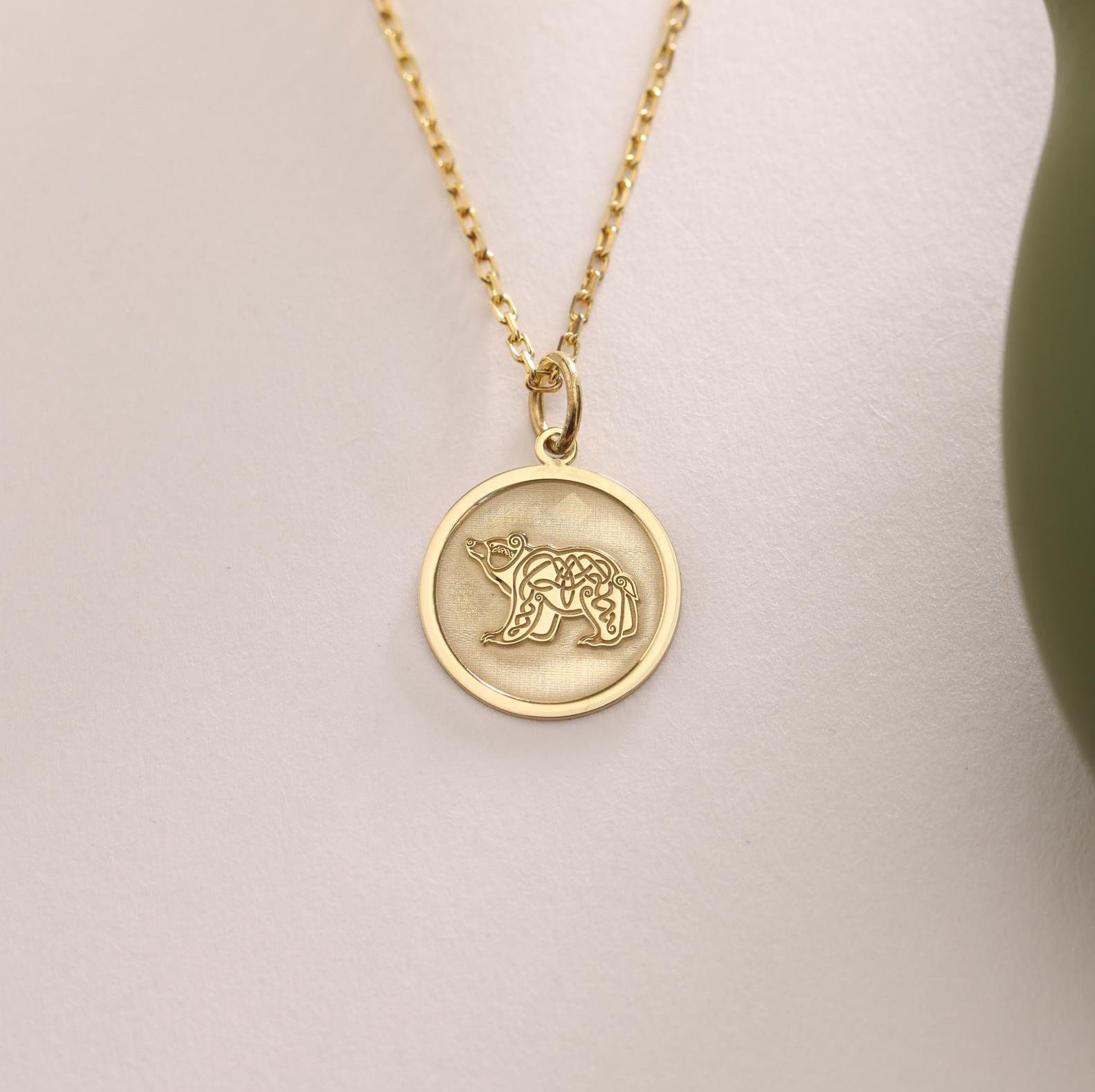 Keltischer Bär Silber Anhänger, Silber Keltischer Bär Halskette, keltischer Bär Charme Silber, Engel Silber Schmuck, Silber Anhänger Geschenk, Geburtstagsgeschenk
