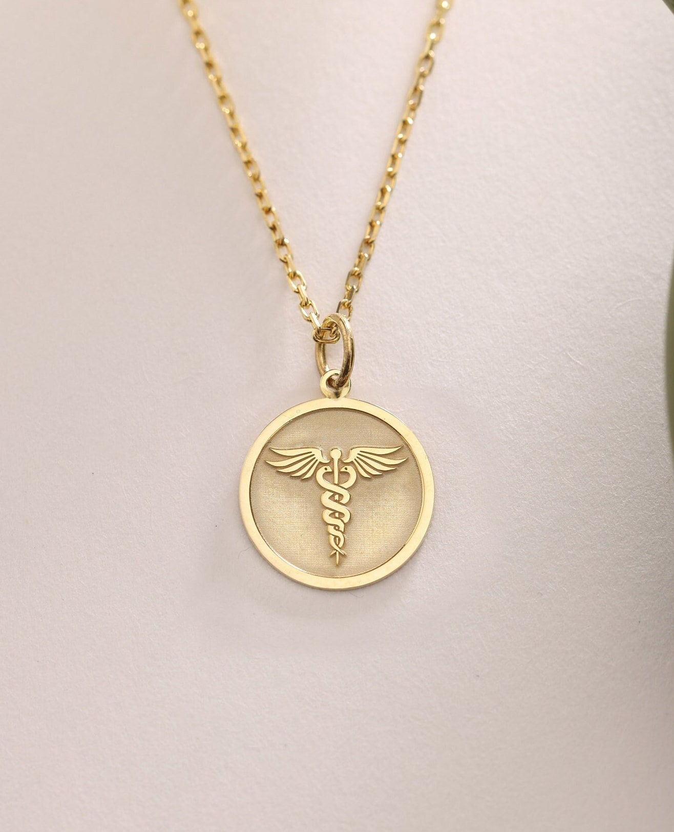 Ciondolo in argento medico, collana in argento con avviso medico, ciondolo da dottore, contatto di emergenza, ciondolo con informazioni sulle allergie, regalo di compleanno