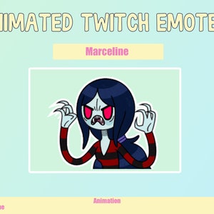 Marceline la reina vampiro animada de Hora de aventuras: emote para Twitch o Discord / Emotes de Twitch / Emotes animados