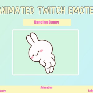 Animated Dancing Bunny Emote for Twitch or Discord | Twitch Emotes | Animated Emotes