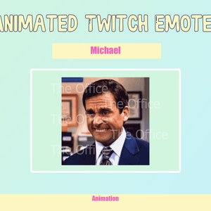 Animated Office Michael Dunder Mifflin Emote for Twitch or Discord | Twitch Emotes | Animated Emotes
