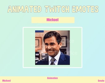 Animated Office Michael Dunder Mifflin Emote for Twitch or Discord | Twitch Emotes | Animated Emotes