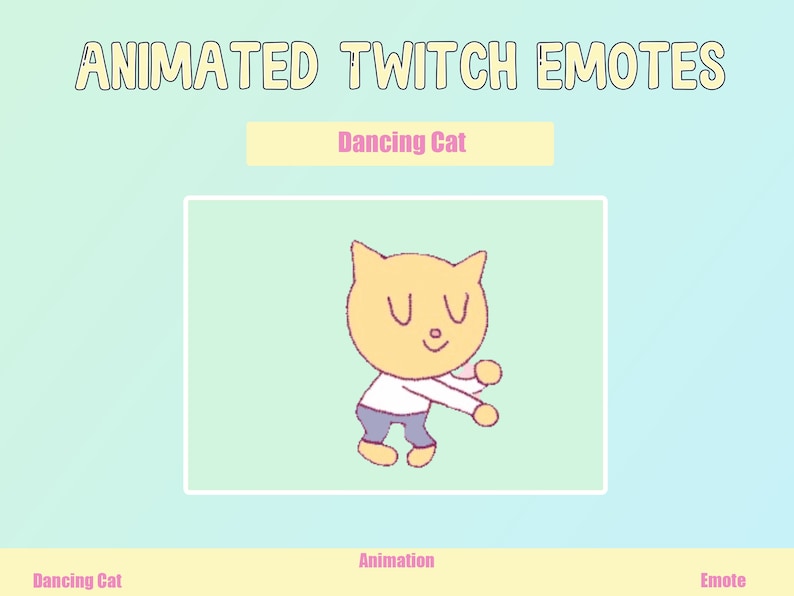 Twitch Emote Animated Dancing Cat Funny Meme Emote Cartoon Meme Emote