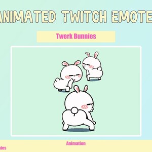 Animated Chibi Bunny Twerk Emote: Twitch/discord GIF Icons - Etsy