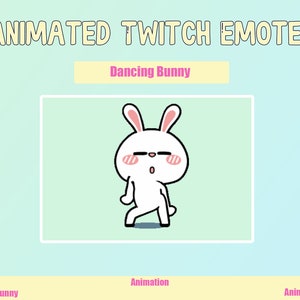 Animated Dancing Bunny Emote for Twitch or Discord | Twitch Emotes | Animated Emotes