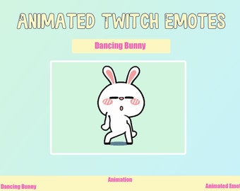 Animated Dancing Bunny Emote for Twitch or Discord | Twitch Emotes | Animated Emotes