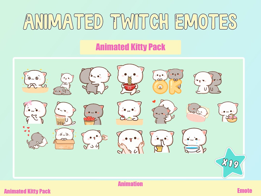 Animated Dancing Kitty Emote for Twitch or Discord Twitch Emotes