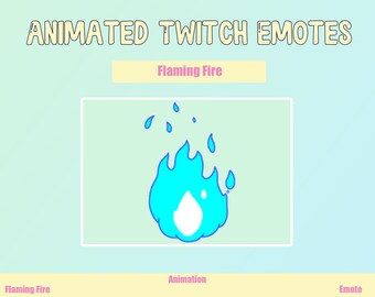 Animated Blue Fire Emote for Twitch and Discord (GIF)