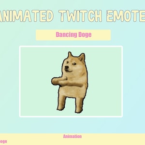 Animated Dancing Doge Emote for Twitch or Discord | Twitch Emotes | Animated Emotes