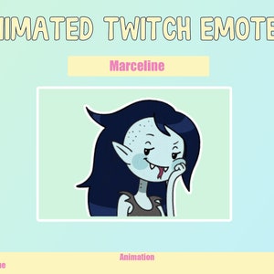 Marceline la reina vampiro animada de Hora de aventuras: emote para Twitch o Discord / Emotes de Twitch / Emotes animados