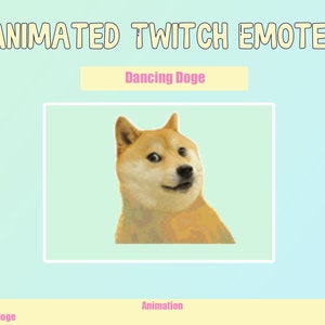 Animated Dancing Doge Emote for Twitch or Discord | Twitch Emotes | Animated Emotes
