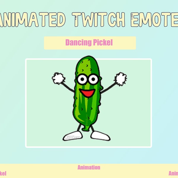 Animated Dancing pickle Emote for Twitch or Discord | Twitch Emotes | Animated Emotes